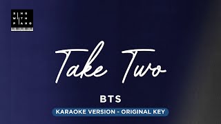 Take Two - BTS (Original Key Karaoke) - Piano Instrumental Cover with Lyrics