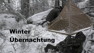 Winter Übernachtung im Schnee/Overnighter