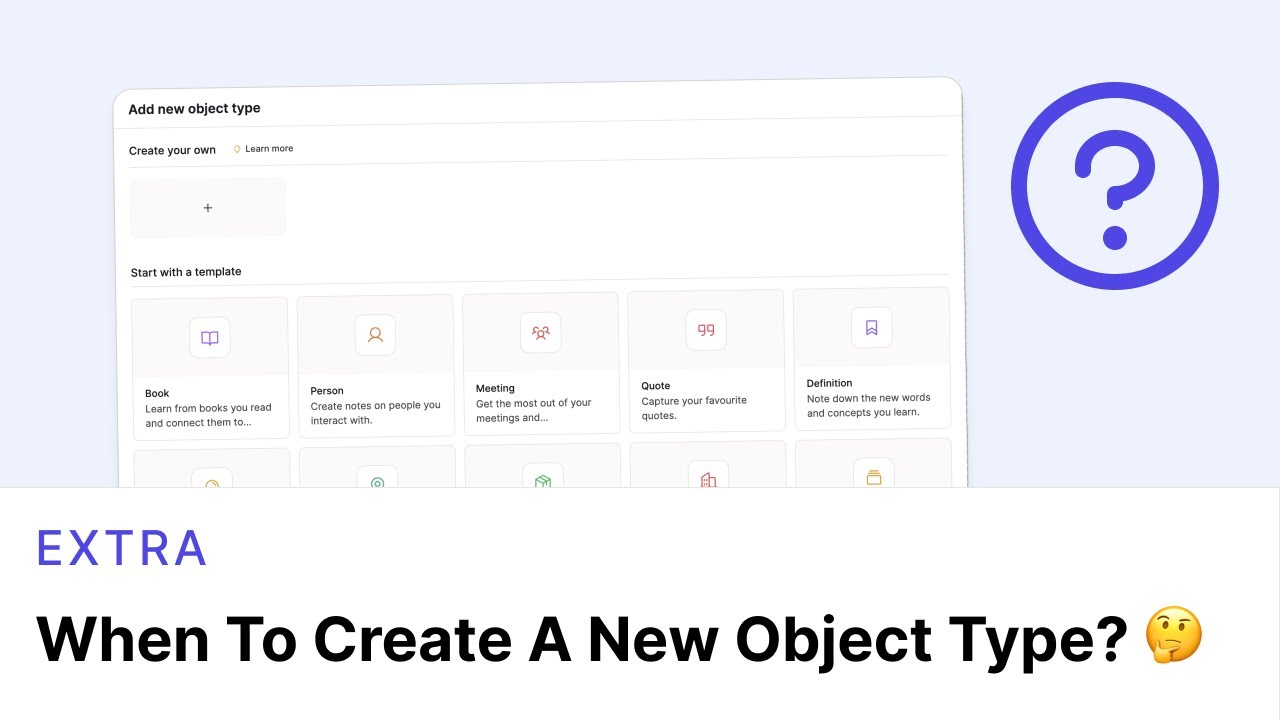 When To Create A New Object Type? 🤔 - YouTube