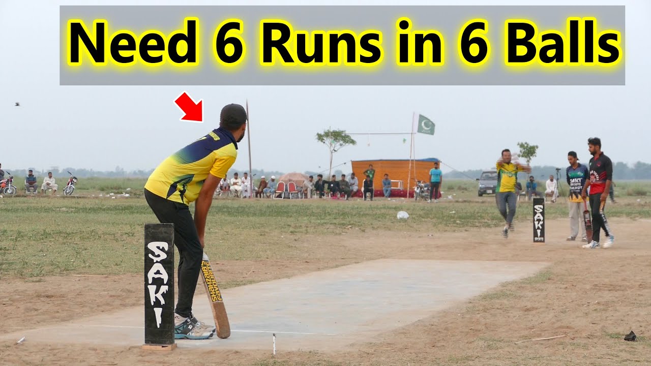 6 Runs Needed in 6 Balls Amazing Last Over in Tape Ball Cricket - YouTube