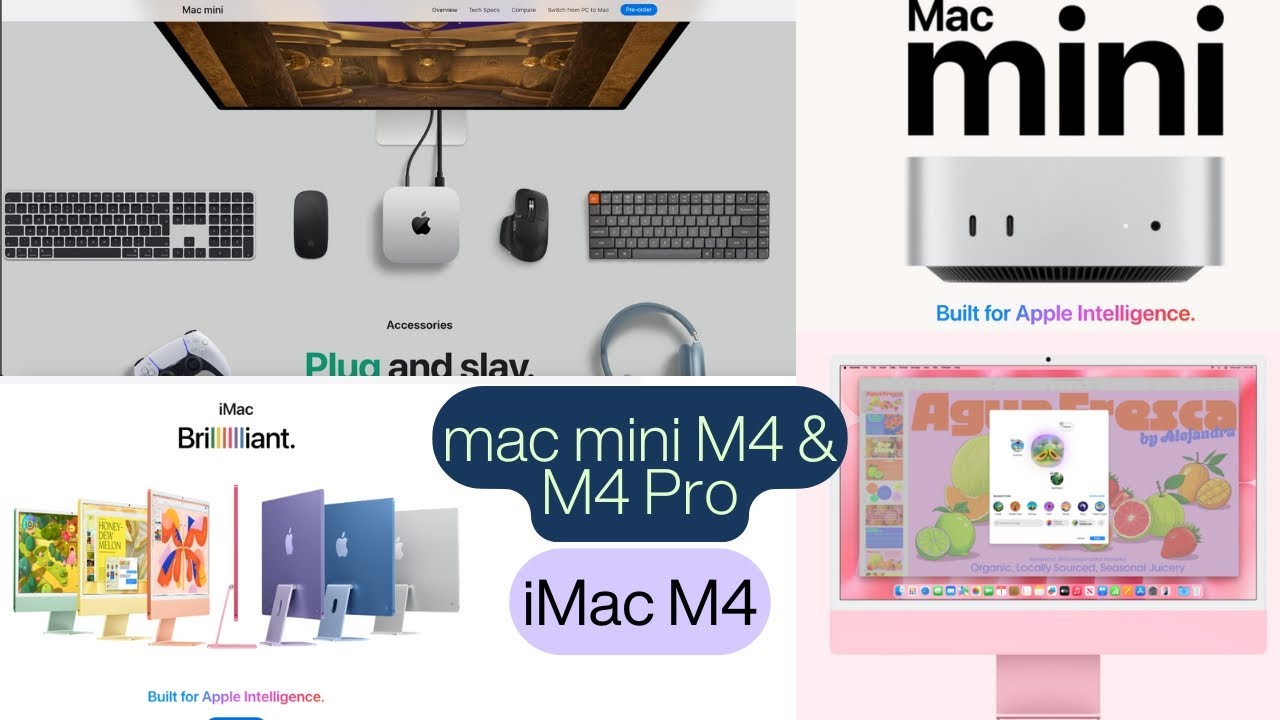 mac mini m4 and m4 pro and iMac m4 analysis - YouTube