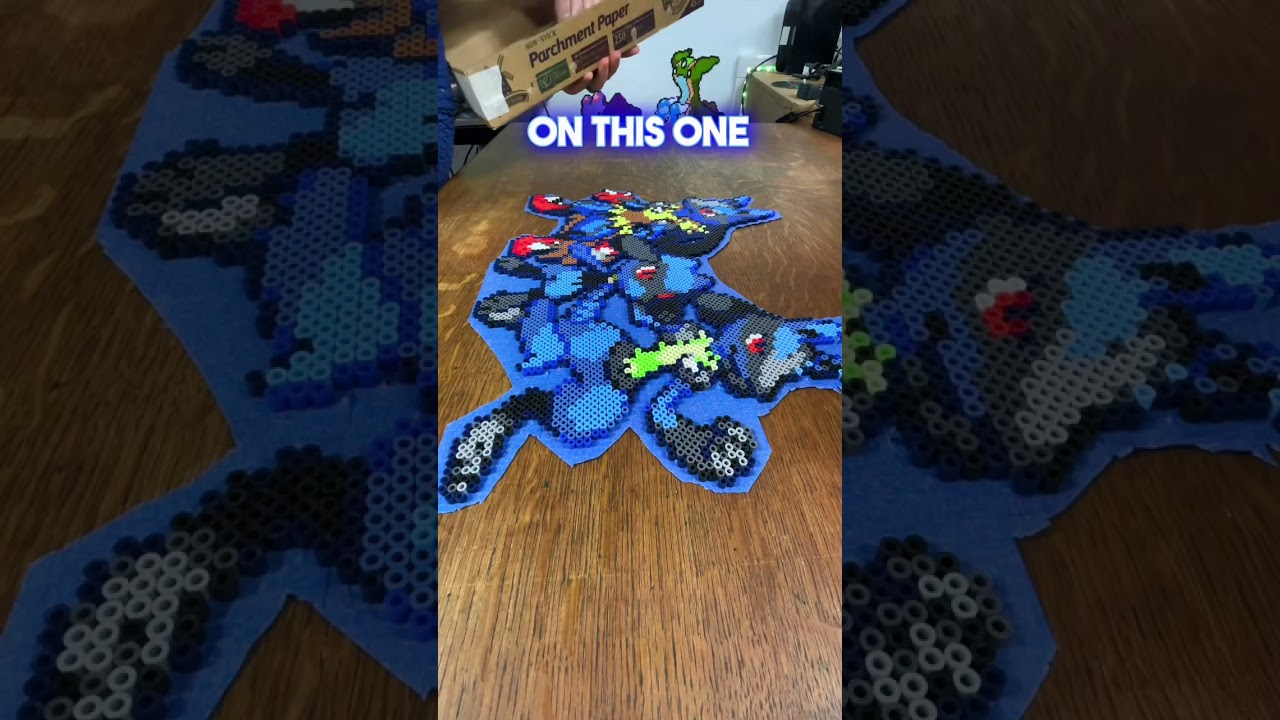 Riolu Lucario Mega Lucario Pokemon Perler Bead Fuse -  in 2023