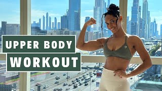 12 min upper body dumbbell hiit workout | arms, back, chest & shoulders