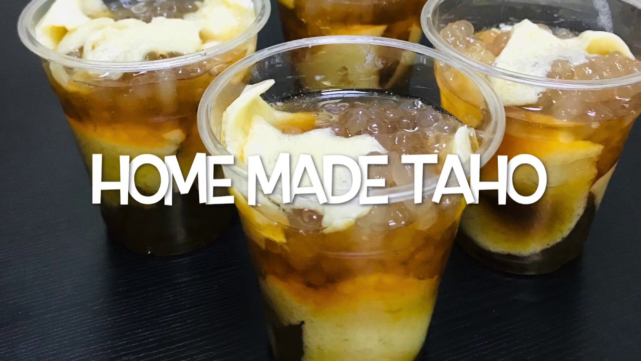 Taho (Home made jelly taho with whip cream) YouTube