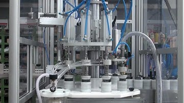 PERFUME BOTTLE AUTOMATIC FILLING CRIMPING MACHINE : COVEN EGIDIO LA1