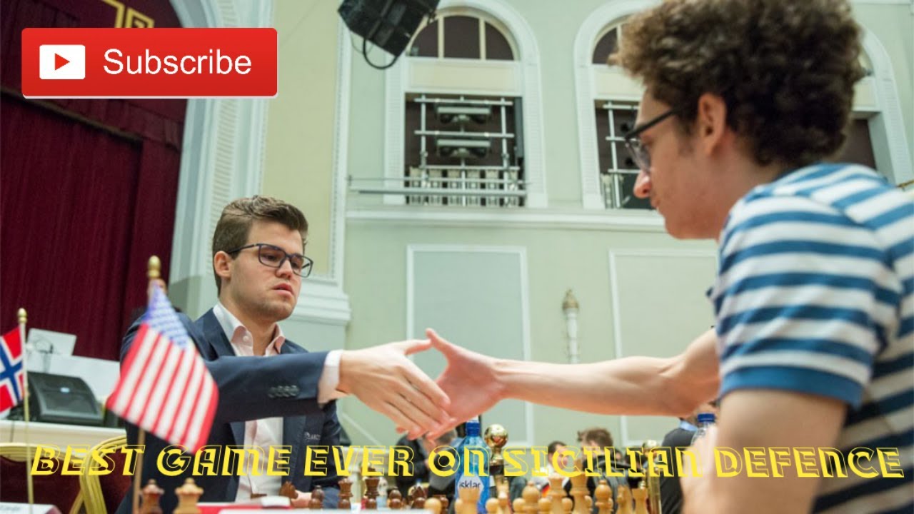 Magnus Carlsen vs Fabiano Caruana Best Game Ever on Sicilian defence ...