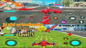 jet 🤖 robot car transformation:-robot car game 🎮 Level-5