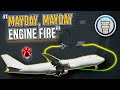 Engine fire boeing 747 returns to miami after dramatic midair failure atc audio