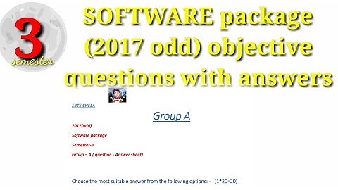 software package|3semester|bihar polytechnic|previous year(2017odd)questions answer|#sbtebihar #sbte