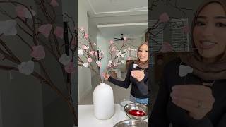 Make a candle wax flower tree with me 🙈 #diy #flowers #home #homedecor