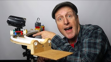 Curved Track Dolly with Pex Pipe and Lego Motor (DIY Demo)