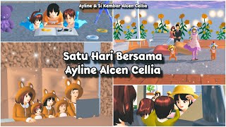 Ayline & Si Kembar Alcen Cellia | Satu Hari Bersama Ayline Alcen Cellia | Sakura School Simulator