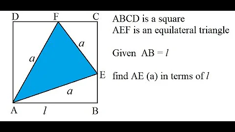 Find the side length of equilateral triangle inscribed in a square