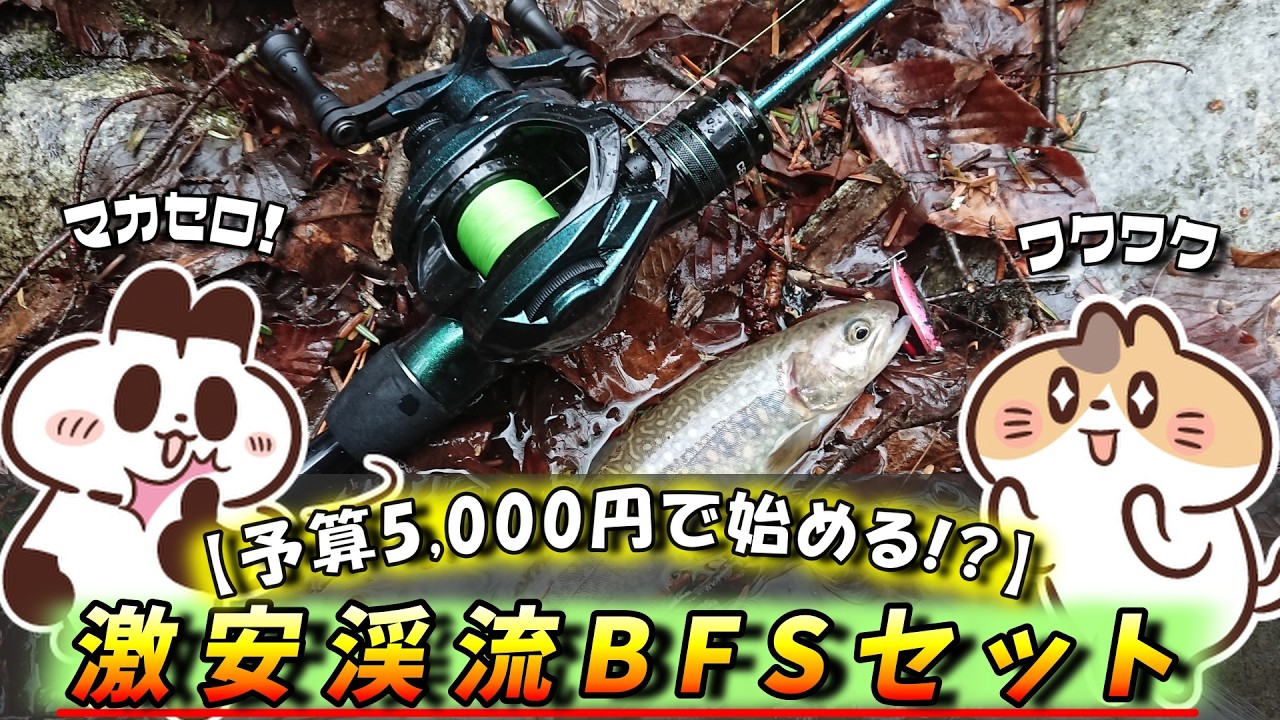 【すぐに始められる!!】渓流ベイトフィネスを『より安価』に始めれられる 激安タックル選定！＋解説と検証!!