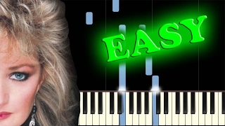 BONNIE TYLER - TOTAL ECLIPSE OF THE HEART - Easy Piano Tutorial chords