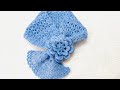 かぎ針編み お花のモチーフから編むミニマフラー 立体なお花