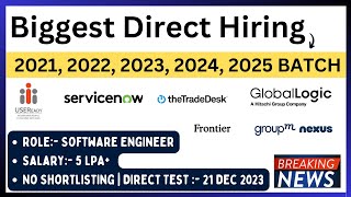 Hitachi, Useready Direct Hiring | 2021, 2022, 2023, 2024, 2025 BATCH | Direct Test Hiring | Apply