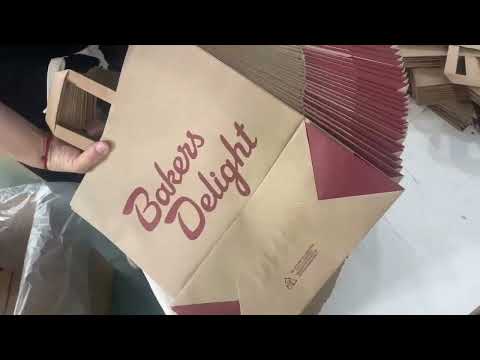 Customer Factory!! A460 Flat Handle Automatic Roll Fed Square Bottom Kraft Paper Bag Machine