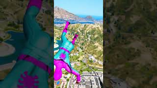 GTA 5 Spiderman Epic Jumps Compilation(GTA V Fails Funny Moments)