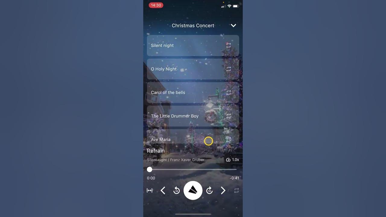 Audio player controls YouTube