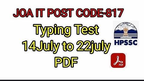 JOA IT POST CODE 817 PDF 14JULY TO 22 JULY, Daily updates @hpamiteducation