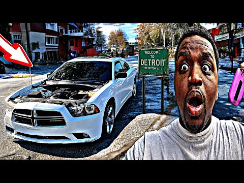 CUTTING UP IN THE HOOD WITH NO HOOD ON MY ILLEGAL DODGE CHARGER....