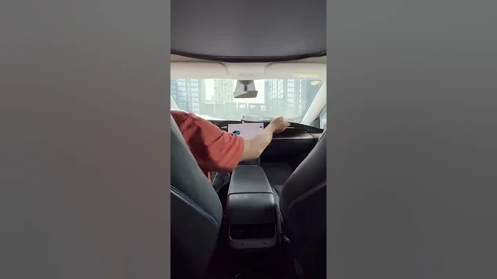 Front sunshade fold-up instructions👉#tesla #shorts #caraccessories #