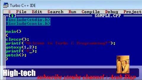 Turbo C Tutorial Part 2 gotoxy & scanf)