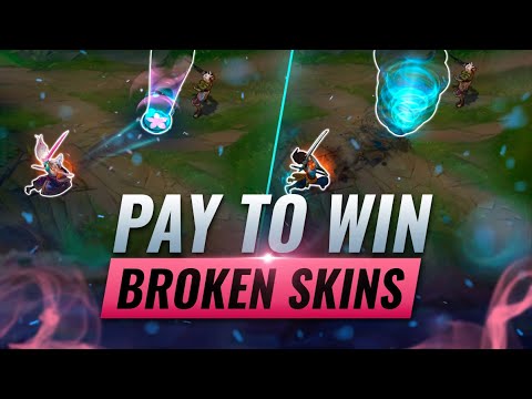 11 BROKEN Skins That BUFF Your Champion: Pay To Win? - League of Legends