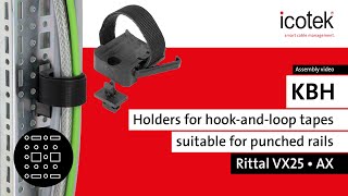 Hook-and-loop tape holders for Rittal punched sections (VX25 / AX) | Assembly | icotek