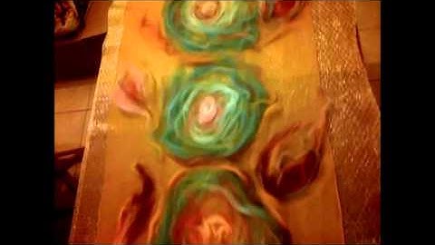 nuno felted -infinity scarf- in the making by QaraQul