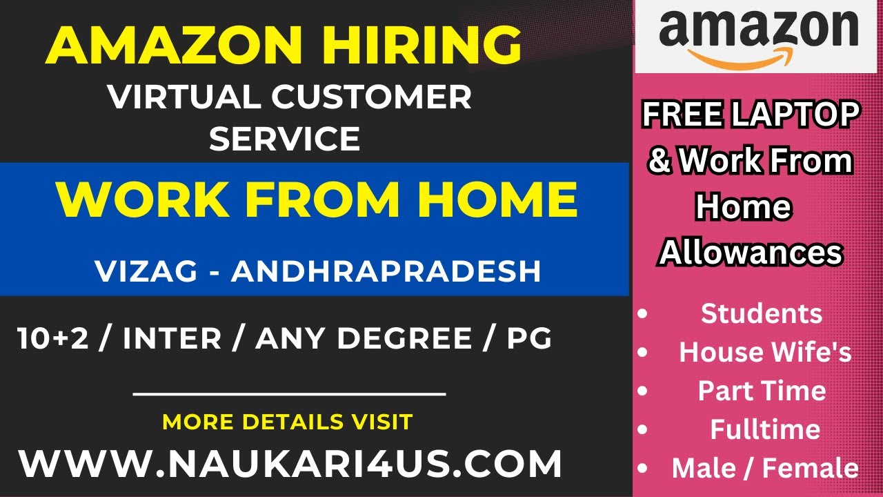Amazon Work from Home job 2023 -Amazon is Hiring Virtual Customer ...