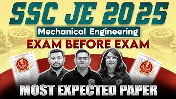 SSC JE Mechanical Engineering | SSC JE Mechanical Complete Revision | Mechanical Most Expected Paper
