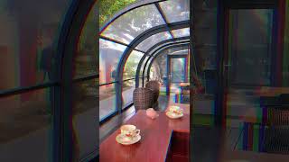Close the sunroom on rainy days #madeinchina #aluminumalloy #mobilesunroom #sunroom #outdoorliving