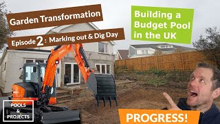 Ep.2 - Pool Marking out & Digging: How I'm building a DIY Swimming Pool on a budget in the UK