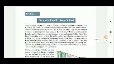 "SWAMI IS EXPELLED FROM SCHOOL " CLASS 10 English chhattisgarh