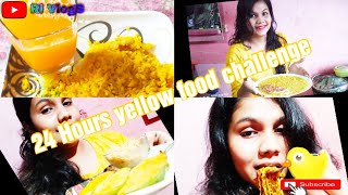 I only ate YELLOW FOOD for 24 HOURS   challenge|2021 Food challenge💛💛💛