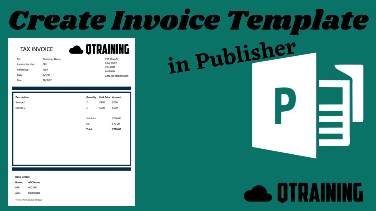 Create an Invoice Template in Publisher YouTube