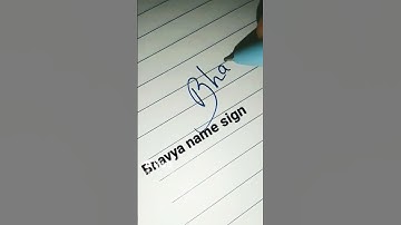 Bhavya name signature/Comment your name #short #viral #trending