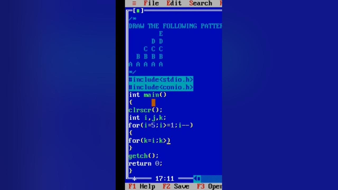 Pattern Program in C Programming - YouTube