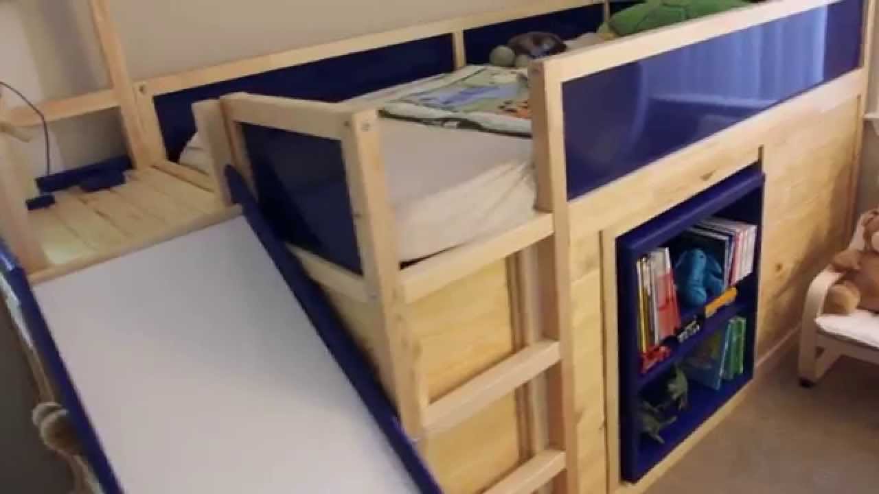 Ikea hack kura bed with slide and secret room youtube