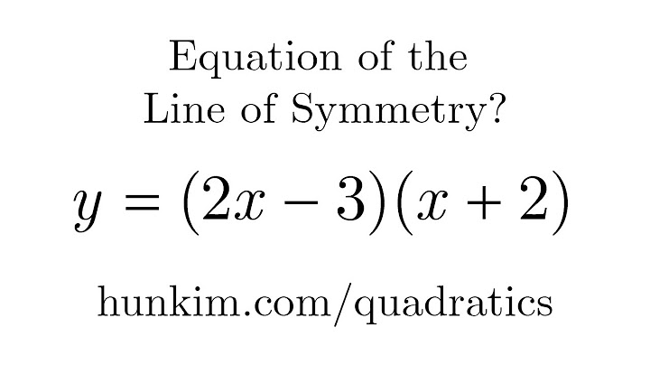 How to find the equation of the line of symmetry
