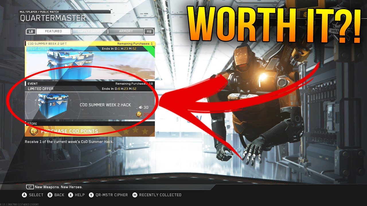 OPENING 5x NEW COD SUMMER WEEK 2 HACK in INFINITE WARFARE! (WORTH IT TO ME!)