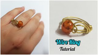 DIY Infinity Ring - Wire ring making tutorial- wire beaded ring