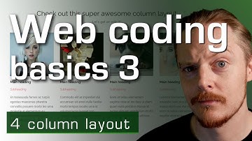 Web coding basics 3 - Four column layout