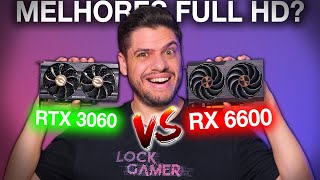 RTX 3060 vs RX 6600: A MELHOR placa de vídeo para FULL HD? CONSUMO, PREÇO e GAMES lado a lado