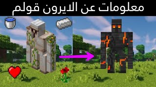 10 معلومات لاتعرفها عن الايرون قولم في ماين كرافت 😱❤|minecraft