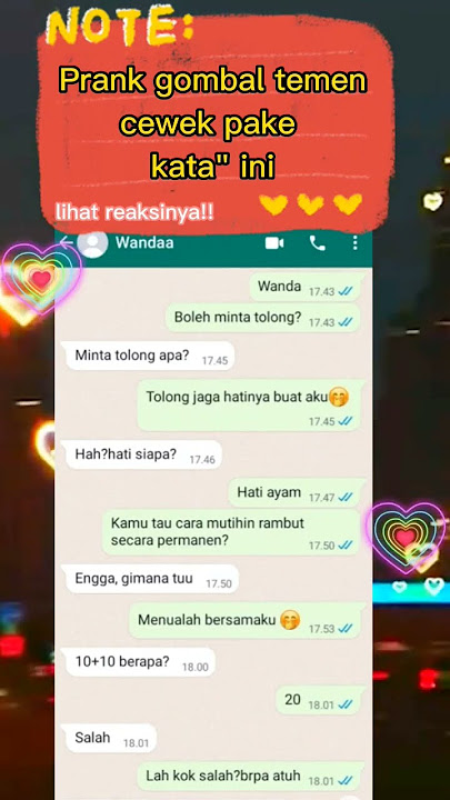 CHAT WA GOMBALAN TEMAN CEWEK PAKE CARA INI | AUTO BIKIN BAPER #chatgombalan #chatwa #baper #short