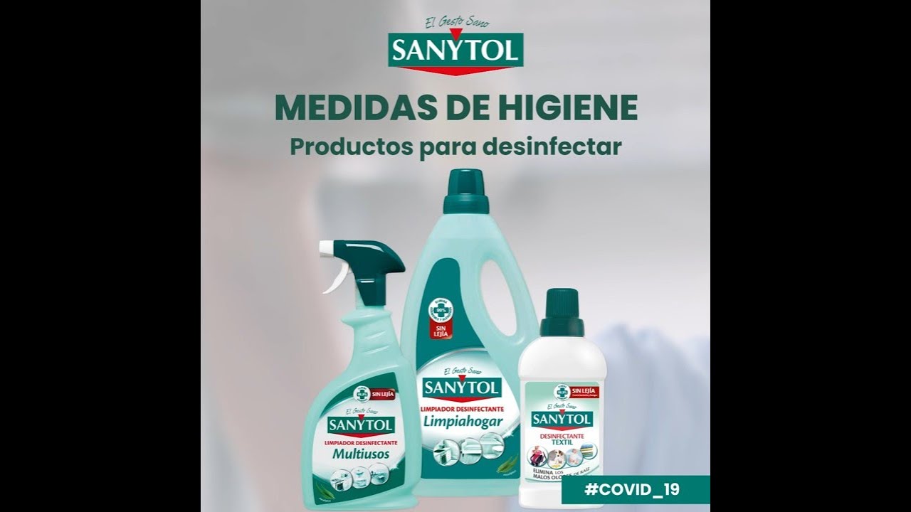 SANYTOL consejos de higiene  Productos para desinfectar sin lejía 