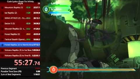 Code Lyoko: Quest for Infinity Any% Speedrun in 1:22:32